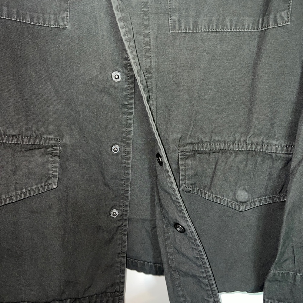 Justfab Grey Utility Jacket With Snaps Size M - image 4